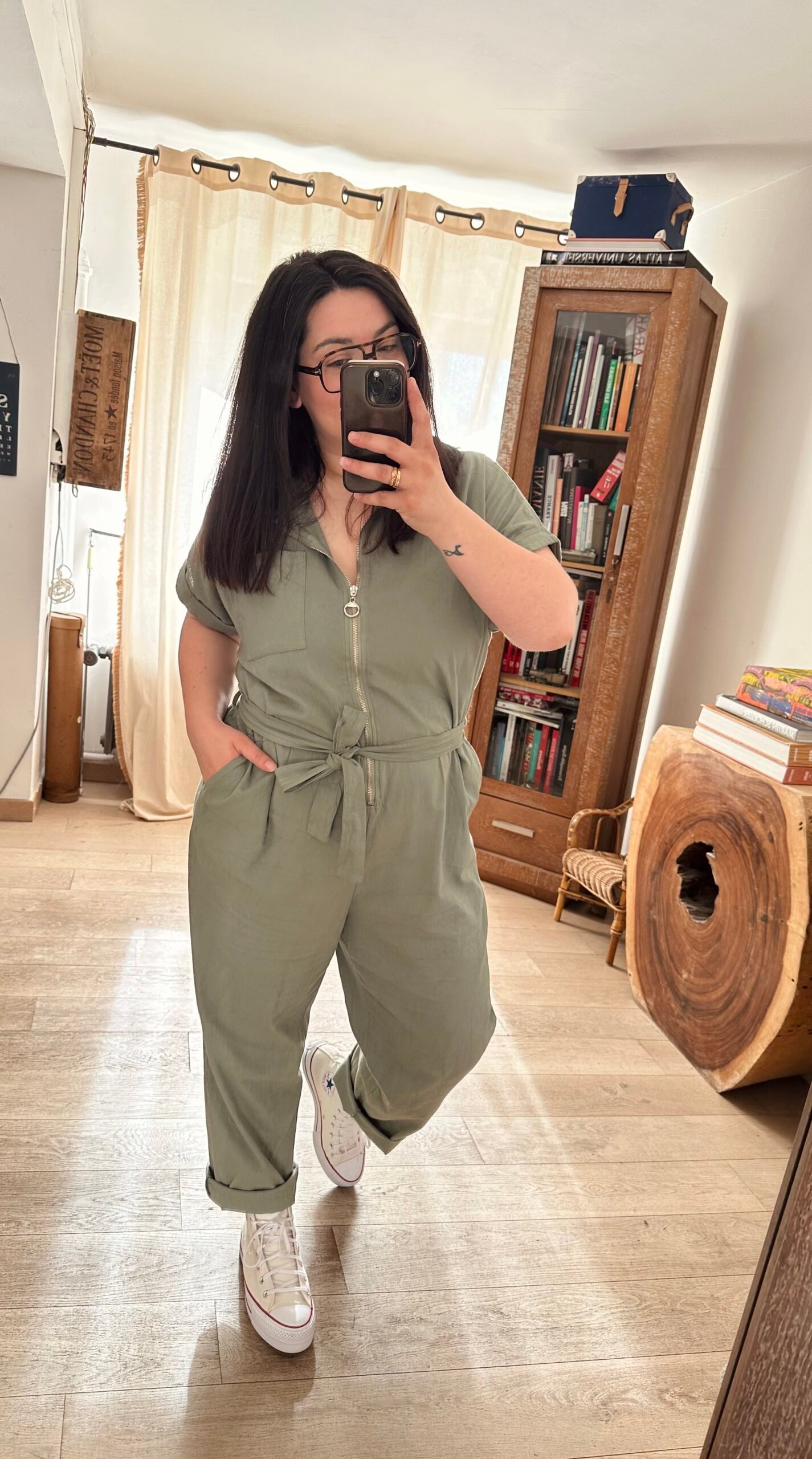 combinaison kaki grande taille femme curvy by romy