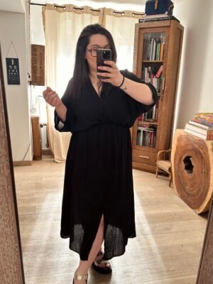 robe noir printemps grande taille femme curvy by romy