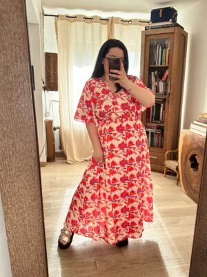 robe fleurie grande taille femme curvy by romy