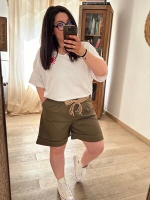 short en toile grande taille femme curvy by romy
