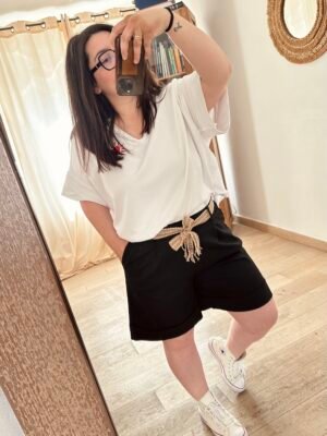 short noir grande taille femme curvy by romy