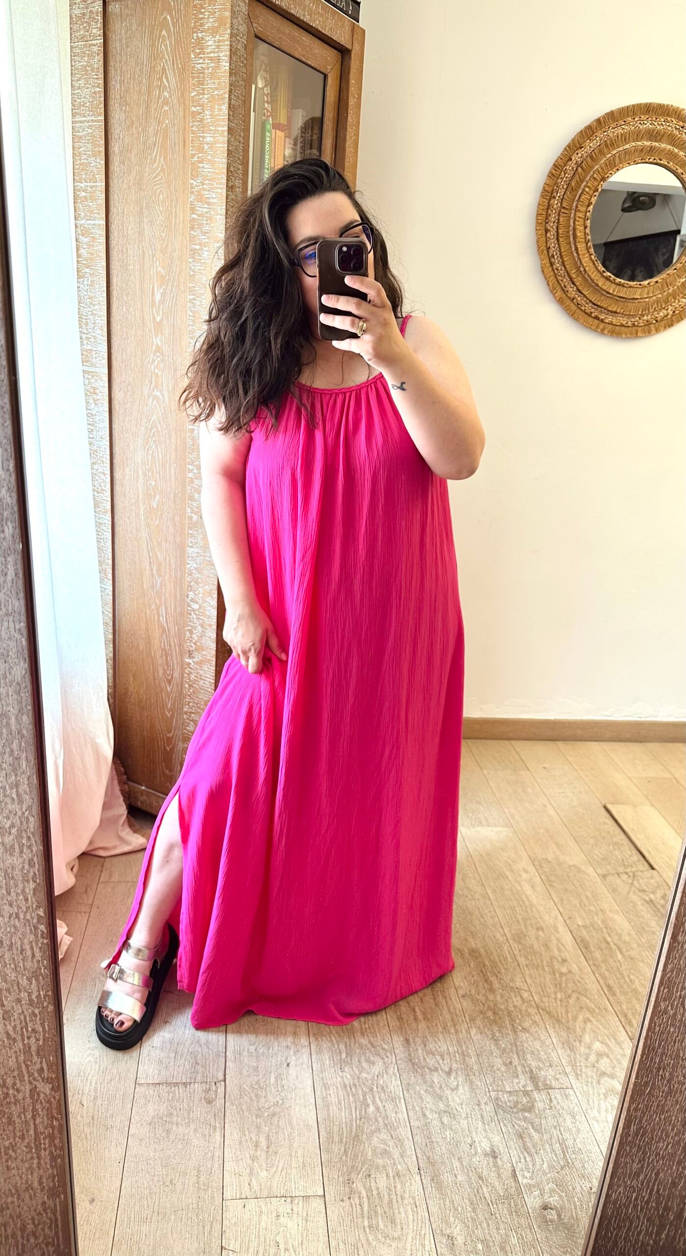 robe fuchsia grande taille femme curvy by romy
